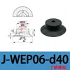 Taozhuo Ventosa de Vacío J-Wep06-D10 J-Wep07-D30 Goma Negra Antiestática Boquilla de Ventosa de Vacío