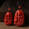 Colgante de Piedra Natal de Cinabrio Crudo con Alto Contenido de Arena Dorada Púrpura Cristalina Colgante de Collar de Arena Roja Imperial Venta al por Mayor Dropshipping