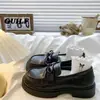 Zapatos de Cuero Pequeños de Suela Gruesa con Lazo Francés para Mujer 2026 Primavera/Verano Nuevos Mocasines Estilo Británico Retro Zapatos JK