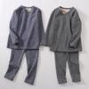 Traje de Ropa Interior Térmica de Seda para Niños Ropa y Pantalones de Otoño Pijama Base para Otoño e Invierno Ropa Interior Gruesa Antibacteriana Cubierta para Niños Medianos y Grandes