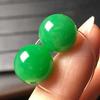 Contas verdes cheias de jade soltas contas de sol escuro verde top contas diy homens e mulheres contas redondas pulseira colar pingente único