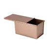 Molde para Pan Grueso de Acero al Carbono Transfronterizo Molde Dorado Corrugado para Tostadas con Tapa Herramientas para Hornear Pasteles Venta al por Mayor Personalizada