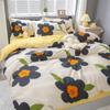 Juego de Cuatro Piezas Estampado de Algodón con Aloe Vera Transfronterizo para Uso en Casa y Dormitorio, Juego de Tres Piezas de Sábanas, Funda de Edredón, Fabricante de Ropa de Cama al por Mayor