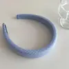 Diadema de Cuadros de Ala Ancha para Mujer Uso Diario Tipo Coreano Primavera y Verano Especial para Lavarse la Cara Tarjeta de Pinza para el Cabello de la Parte Superior del Cráneo