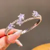 Pulseira Dupla Camada Estilo Coreano Ins Resina Zircônia Pérola Estrela Anel de Mão Moda para o Trabalho Joia de Mão de Luxo Leve com Toque de Alto Padrão para Mulheres