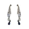 Aretes de Diamantes Gotas de Agua Aguja de Plata Moda Aretes con Sentido de Diseño de Lujo Ligero Nicho Joker Elegantes Aretes de Alto Sentido Venta al por Mayor
