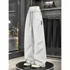 Dopamine Calça Soft Shell à Prova de Três Elementos Curva Outono Temporada de Outono Marca Tendência Perna Larga Elástica Moda Casual Esportes Calça Longa