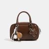 Bolso de Bolos de Diseño Coreano para Mujer, Lindo Bolso de Mano Retro Nuevo de Primavera y Verano, Bolso Boston Cruzado al Hombro