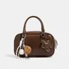 Comércio Exterior Textura de Alto Padrão 2025 Nova Bolsa Bowling Feminina Nicho Bolsa Boston Feminina Bolsa de Ombro Transversal Feminina