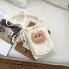 Bolsa para botella de agua con diseño de oso lindo estilo japonés, nuevo diseño ligero y minimalista, perfecta para que los estudiantes la lleven a clase, versátil bolsa cruzada, también adecuada como bolsa para teléfono