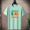 Camiseta de Algodón Pesado de Manga Corta para Hombre 2024 Nueva de Verano Holgada Cuello Redondo Casual Camiseta de Media Manga Top para Estudiantes