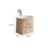 Cesta Colgante de Yute Pequeña Cesta de Almacenamiento de Artículos Varios de Escritorio Cubo de Almacenamiento de Cosméticos Portalápices de Tela Cesta de Almacenamiento para Montar en la Pared
