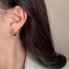 Moda Estilo Coreano Súper Brillante Zirconia Simple Arete Ligero Lujo Temperamento Alta Gama Combinable Viento Frío Hebilla para Oreja Joyería para Oreja para Mujer