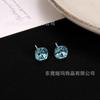 Nuevos Pendientes de Biocerámica con Cristales Swarovski, Broches Hipoalergénicos, Pendientes con Forma de Cubo de Azúcar, Broches Cocleares, Pendientes de Diamante Ultrabrillantes