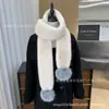 Estilo Nuevo de Invierno Cálido y de Moda Doble Cara de Piel Sintética Piel Sintética de Zorro Estilo Coreano Lujo Ligero Gama Alta Bola de Pelo Bufanda