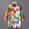 Bata Impermeable para Pintar para Niños Medianos y Grandes, Estudio, Pintura al Óleo, Bata Invertida, Guardería, Babero para Comer para Bebé con Logo Impreso