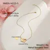 Diseño de Nicho Transfronterizo Europeo y Americano Regalo del Día de San Valentín Conjunto de Joyería para Mujer con Collar, Anillo y Pulsera de Corazón de Oro de 18K