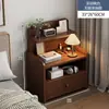 Suministro Directo de Fábrica Mesita de Noche de Almacenamiento Multifuncional Resistente al Desgaste Impermeable Acabado con Textura de Madera Armario de Almacenamiento de Piso para Dormitorio