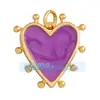 P04 L49B Accesorios para joyería DIY AMOR AMOR corazón circón rojo aceite goteando alas de cupido