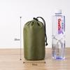 Bolsa de poliéster con cordón ajustable y parte inferior redonda para guardar ropa de protección solar, chaquetas de plumas, bolsas de viaje portátiles y de bolsillo.