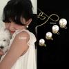 Polvo para Pan al Vapor Shijia Aretes de Perlas Blanco Leche Claro Aguja de Plata Esterlina S925 Nicho de Gama Alta Combinables Nuevos Aretes