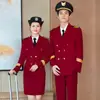 Capitán Aviación Piloto Estudiante Escuela Ferroviaria Uniforme Traje Traje Masculino Ropa de Trabajo Imagen de Seguridad Publicación Conserje