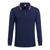 Camisa Polo Masculina de Manga Longa para Primavera e Outono com Gola Lapela Camiseta Casual de Negócios para Jovens e Meia-Idade Top com Gola Camisa Masculina de Caimento Solto