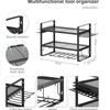 Rack de Ferramentas de Parede Transfronteiriço de Três Camadas para Garagem, Furadeira/Parafusadeira Recarregável, Jardim, Armazenamento, Carrinho Móvel
