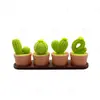 Cactus Impreso en 3D Adorno de Escritorio Modelo Decoración Paisajismo Cactus de Amor Planta Pequeña en Maceta Bonsái Artificial para Uso Doméstico