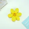 Broche de Flor de Tela con Cara Sonriente Linda Accesorios DIY Flor Girly Bolsos Ropa Accesorios Girasol Tridimensional