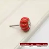 Manija de Cerámica Colorida con Forma de Calabaza con Diseño de Agujero Pasante, Lujo Ligero Moderno Minimalista para Cajón Armario Guardarropa Arte de Dibujos Animados Manija de un Solo Agujero