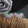 Novos brincos personalizados de asas totalmente cravejados com zircônia design de nicho brincos de temperamento exagerado de alta qualidade atacado de fábrica