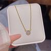 Accesorios de collar de acero de titanio de alta gama para mujer, colgante simple y moderno, diseño de nicho de lujo ligero, gargantilla, temperamento, versátil, cadena para clavícula