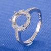 Anillo de cuidado vacío para joyería Caibao plata 925 sin incrustaciones de gemas simple y generoso venta al por mayor una generación de cabello