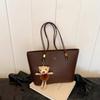 Bolso de Mano Retro Simple Europeo y Americano de Gran Capacidad Casual Combinable Bolso Tote Texturizado Nicho Combinable Bolso de Hombro Sobaco