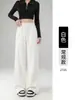 Pantalones anchos tipo nube para mujer, nuevo estilo otoño e invierno 2026, de cintura alta, fluidos, rectos, de lana casual tipo pants, pantalones suaves y cómodos