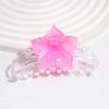 Grampo de Cabelo Presilha de Flor Pequena Fresca Moda Estilo Coreano Versátil Cor Doce Transparente Presilha Tubarão Acessórios de Cabelo Presilha de Disco para Mulheres