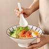 Cuchara sopera de cerámica blanca simple, directa de fábrica, vajilla para el hogar, cuchara pequeña, cuchara de arroz, cuchara para beber, cuchara, cuchara, cuchara