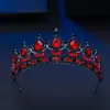 Coroa de Noiva Europeia e Americana Mais Vendida Transfronteiriça Coroa de Desempenho de Cristal Totalmente Diamantada de Luxo Acessórios para Vestido de Casamento Temperamento Venda por Atacado