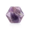 Ventas Directas de Fábrica Accesorios de Joyería de Piedra de Cristal Natural Estrella de Seis Puntas Ágata Porosa Doble Cara Piedra Desnuda Satélite Grande Pieza de Mano