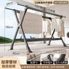 Aleación de Aluminio Barra para Ropa Lámpara de Piso Lujo Ligero Plegable Vertical Tendedero Zapatero Movible Interior Balcón Tendedero