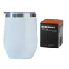 Amazon Cross-border 12ozU Copo de Ovo 304 Aço Inoxidável Camada Dupla Comércio Exterior Barriga Fria Copo Casca de Ovo Vinho Tinto