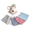 Posavasos de Tela Doble Capa a Cuadros Aislante Posavasos Cuadrado Almohadilla para Taza
