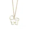 Colar com Pingente de Dachshund Pequeno Fofo e Requintado, Corrente para Clavícula de Aço Titânio Cachorro da Sorte, Joia Versátil com Design de Nicho