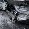 Pingente de cabeça de ovelha em aço inoxidável estilo retrô Steel Warrior, joia viking europeia e americana para homens, atacado em aço titânio.