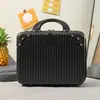 Bolsa de Maquiagem Satchel Maleta Retro 14 polegadas Bolsa de Cosméticos Fofa para Estudante Feminino Satchel Caixa de Armazenamento para Viagem