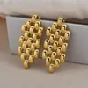 Pendientes Metálicos Trenzados Retro Europeos y Americanos Personalidad Exagerada de Moda Cadena Geométrica Diseño de Nicho Pendientes Versátiles Pendientes