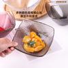 Cuenco de vidrio de Phnom Penh con patrón de martillo, apto para el hogar, plato de fruta transparente irregular, cuenco de vidrio de estilo japonés, cuenco para ensalada de frutas, venta al por mayor