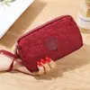 Billetera Grande de Tres Cremalleras para Mujer Estilo Nuevo, Bolso de Mano Retro Largo, Bolso para Teléfono Móvil, Billetera de Estudiante