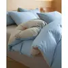 Conjunto de cama de quatro peças 100% algodão, algodão lavado, respirável, confortável, inspirado em dopamina, design vibrante color-block, disponível para dropshipping